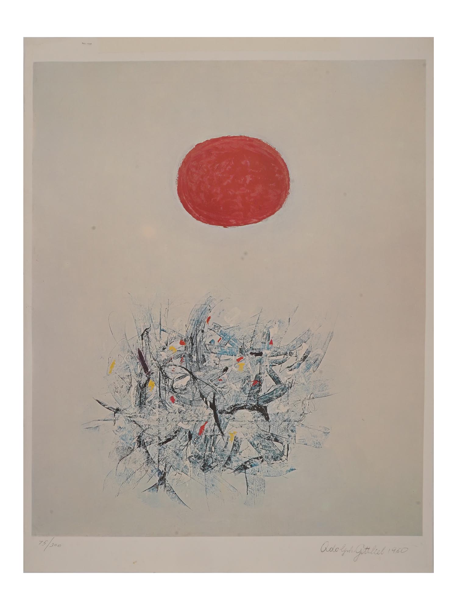 ABSTRACT AMERICAN LITHOGRAPH BY ADOLPH GOTTLIEB PIC-0